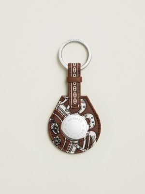 Apple AirTag Hermès キーホルダー 《シュヴァル・ドゥ・クール・バンダナ》, イメージ: 正面から見たイメージ, front, ビュー4の4