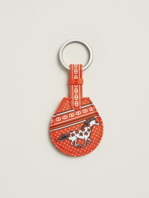 Apple AirTag Hermès キーホルダー 《シュヴァル・ドゥ・クール・バンダナ》, イメージ: 背面図, back, ビュー3の4