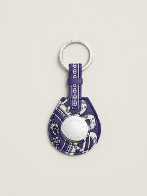 Apple AirTag Hermès キーホルダー 《シュヴァル・ドゥ・クール・バンダナ》, イメージ: 正面から見たイメージ, front, ビュー4の4