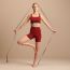 Yoga shorts, rouge/rouge sellier/orange