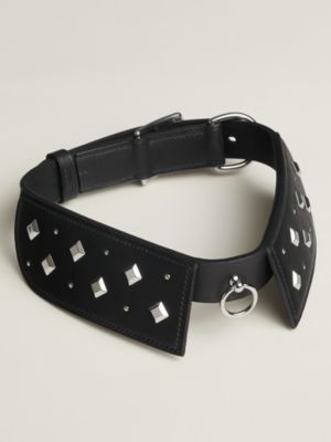 Black Tie dog collar, M and L, View: front, front, view 2 of 3