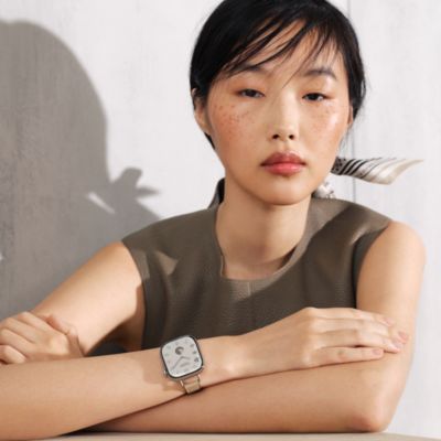 1634 Apple Watch エルメス　ホワイト　白　二重　HERMES Band Apple Watch Hermes Double Tour 40 mm Attelage White - The Lux