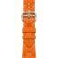 Band Apple Watch Hermès Single Tour 42&nbsp;mm Deployment Buckle Kilim, orange