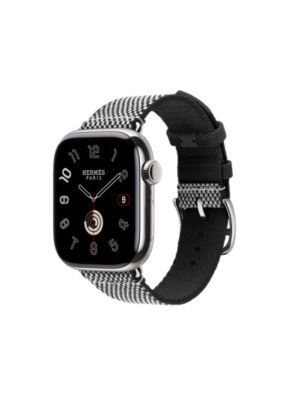 Band Apple Watch Hermès Single Tour 42&nbsp;mm Toile H, View: front, front, view 3 of 4