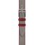 Series 11 case & Band Apple Watch Hermès Double Tour 42 mm Attelage, gris Meyer/rouge grenat