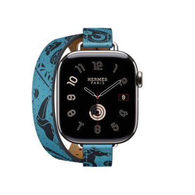 2210 Apple Watch エルメス　ゼフィール　ブルー　HERMES二重 2210 Apple Watch エルメス ゼフィール ブルー HERMES二重 全