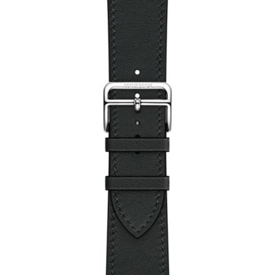 時計 AppleWatch Hermes Noir Deployment Buckle Band Apple Watch Hermès Single Tour 46 mm Deployment Buckle
