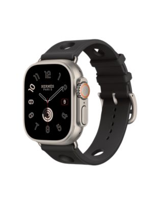 Apple Watch Hermès シンプルトゥール 《スキュブ H ダイビング》 49 mm, イメージ: 正面から見たイメージ, front, ビュー3の4
