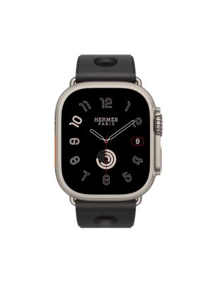 Apple Watch Hermès シンプルトゥール 《スキュブ H ダイビング》 49 mm, イメージ: 正面から見たイメージ, front, ビュー4の4