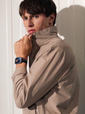 Series&nbsp;12 case & Band Apple Watch Hermès Single Tour 46&nbsp;mm Faubourg Party, View: Worn, worn, view 2 of 4