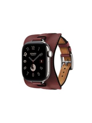 Band Apple Watch Hermès Single Tour 42&nbsp;mm Attelage En Selle, View: front, front, view 3 of 4