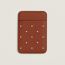 "Studded" MagSafe card holder, cuivre