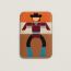 "Cowboy" MagSafe card holder, gold/craie/orange