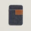 Porta-cartão MagSafe "Jean Patch", bleu indigo/blanc