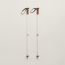 Off Piste pair of telescopic ski poles, fauve/blanc
