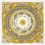 Astrologie scarf 90, blanc/or/tilleul