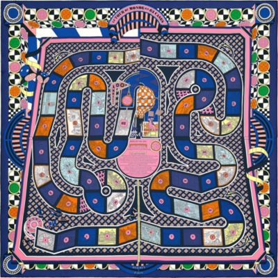 Le Tour du Monde en 63 Cases scarf 90 - H003177Sv23