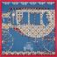 Balade Ecossaise scarf 90, marine clair/bordeaux/kaki, no stock
