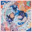 Duo Cosmique scarf 90, rose pâle/bleu/orange/multicolore, no stock