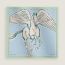 Libre Comme Pegase scarf 90, vert d'eau/bleu ciel/rose nacre