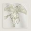 Libre Comme Pegase scarf 90, blanc/argile/kaki