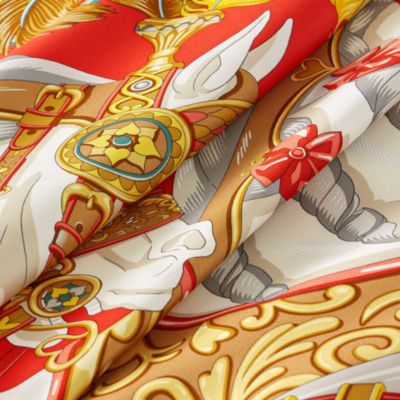 新品HERMES エルメス カレ90 シルク 危ない スカーフ318O△