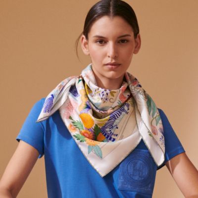 エルメス HERMES スカーフ カレ 90 大判スカーフ 噛み合わす 正方形 Qu 