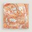 Les Folies du Faubourg scarf 90, brun/orange/vert-de-gris