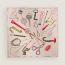 Nous Sommes Inseparables scarf 90, rose thé/rouge H/bronze