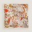 Emile et Une Nuit scarf 90, blanc/orange/bronze