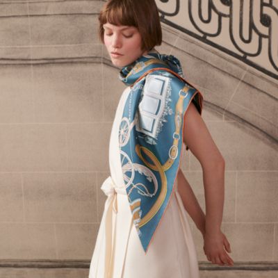 秋冬用 HERMES エルメス 色濃く ウールシルクワンピ BRIDES de GALA 