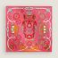 Stately Wheels scarf 90, rose vif/rouge/orange