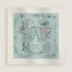 Brides de Gala en Fleurs 스카프 90, 블랑/블루 글라시에/베르