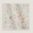 Le Philateliste du Faubourg scarf 90, rose/blanc/multicolore