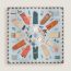 L'Heure des Gants 스카프 90, 블루 씨엘/꼬라이유/아르두아즈