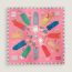 L'Heure des Gants 스카프 90, 로즈 봉봉/베르/멀티꼴로르