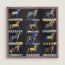 A Toute Allure scarf 90, noir/vieil or/bleu
