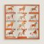 A Toute Allure scarf 90, blanc/orange cuit/gris