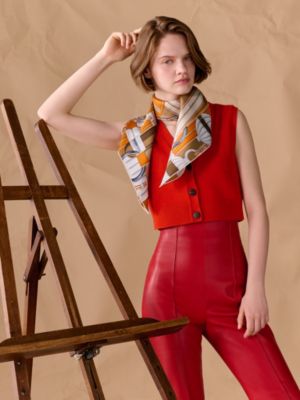 Flora y Plata scarf 90, View: Worn, worn, view 2 of 3