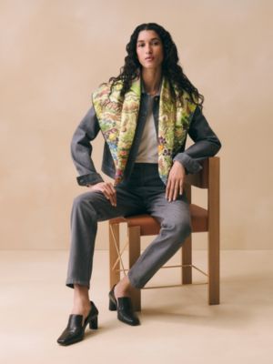 Rewilding Nature scarf 90, View: Worn, worn, view 2 of 4