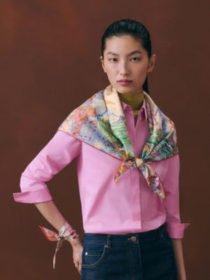 Rewilding Nature scarf 90, View: Worn, worn, view 3 of 4