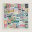On Est Bien Ici&nbsp;! scarf 90, rose/vert/jaune soufre