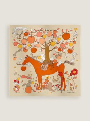 beige/orange cuit/blanc