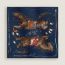 Grand Galop scarf 90, bleu marine/cuir/caramel