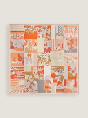 orange cuit/jaune pâle/mauve