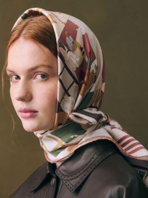 Mon Cheval et Moi scarf 90, View: Worn, worn, view 2 of 3