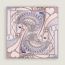 Chevaux d'Hephaistos scarf 90, rose nacre/bleu/cuir