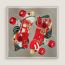 Derby 2000 scarf 90, gris cendre/rouge/vert sapin