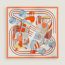 Derby 2000 scarf 90, blanc/orange/bleu clair