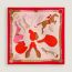 Selle en Eclats scarf 90, rouge/rose nacre/cuir, We will notify you when this product is back in stock